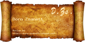 Dorn Zsanett névjegykártya